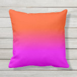 Neon Orange and Hot Pink Ombre Shade Colour Fade Cushion<br><div class="desc">Neon Orange and Hot Pink Ombre Shade Colour Fade. Ombre shades go from hot pink blurred into neon orange in this sunset palette neon, orange, hot, pink, ombre, shade, colour, fade, trend, bright, fluorescent, highlighter, school, kids, fun, dorm, decor, tint, bright neon pink, bright pink, neon orange, hot pink, ombre...</div>