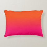 Neon Orange and Neon Pink Ombre Shade Colour Fade Decorative Cushion<br><div class="desc">Neon Orange and Neon Pink Ombre Shade Colour Fade. Faded shades of hot pink blurring into neon orange look like a painted sunset neon, orange, hot, pink, ombre, shade, colour, fade, trend, bright, fluorescent, highlighter, school, kids, fun, dorm, decor, tint, bright neon pink, bright pink, neon orange, neon pink, pink...</div>