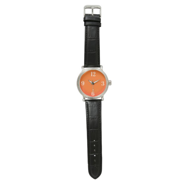 Neon orange - Arabic numerals watch (Flat)