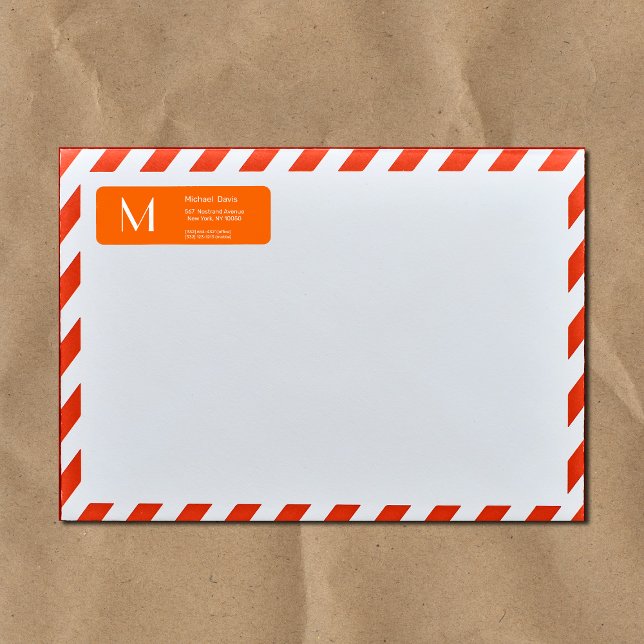 neon orange - bold monogram (Creator Uploaded)