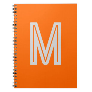 neon orange - bold monogram  notebook