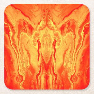 Neon Orange Coasters by bcolor