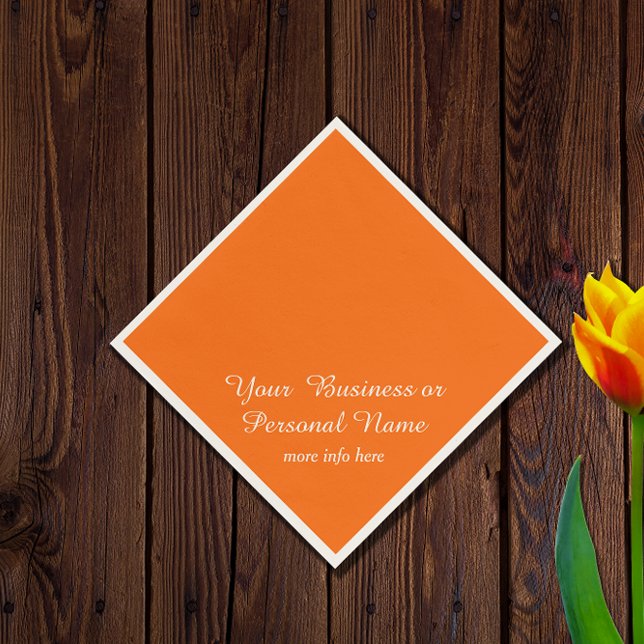 neon  orange elegant script napkin (Creator Uploaded)