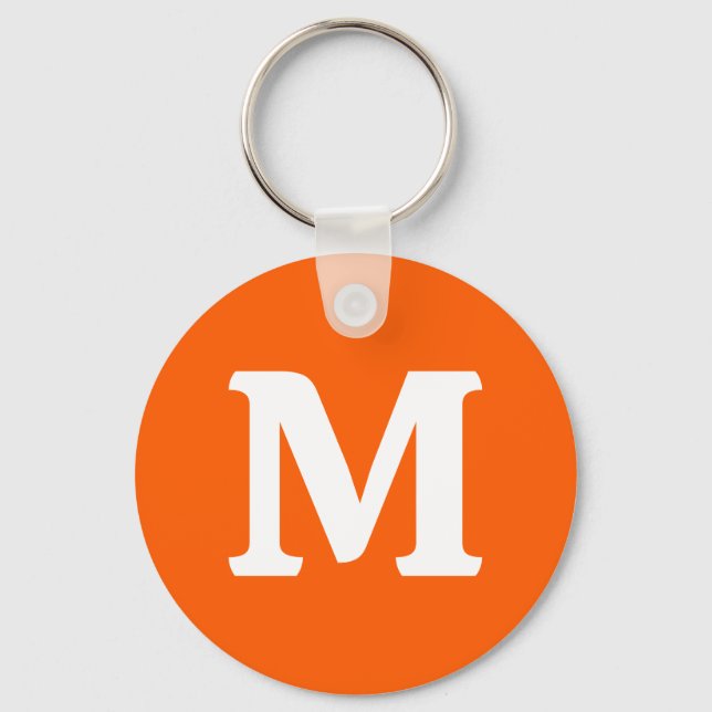 Neon Orange Solid Color  Keychain (Front)