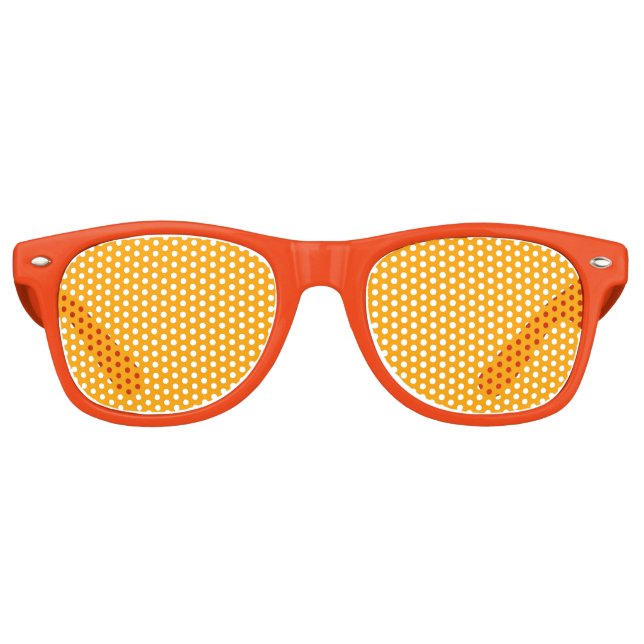 Neon Orange Solid Colour | Classic Retro Sunglasses (Front)