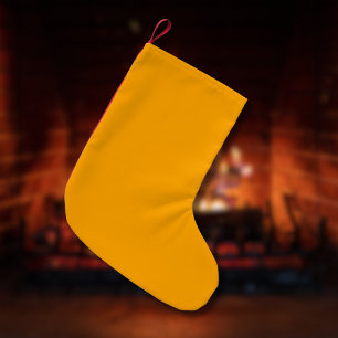 Neon Orange Solid Colour   Classic Small Christmas Stocking