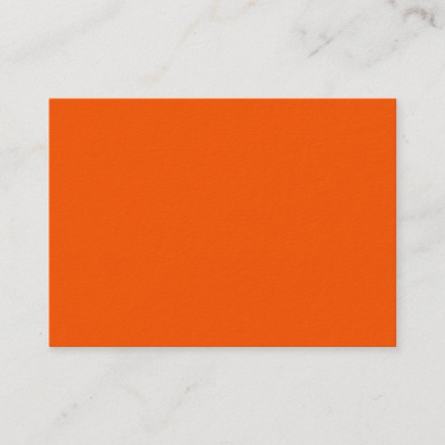 Neon Orange Tangerine Bright Fashion Colour Trend Business Card (Front)