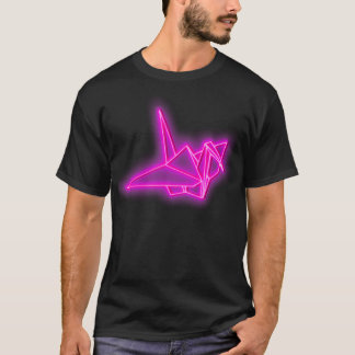 Neon origami crane T-Shirt