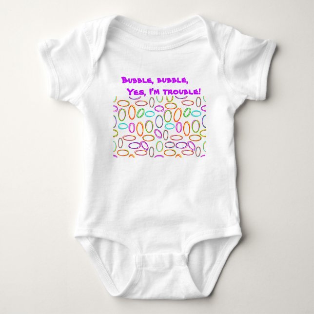 Neon Ovals  Baby Bodysuit (Front)