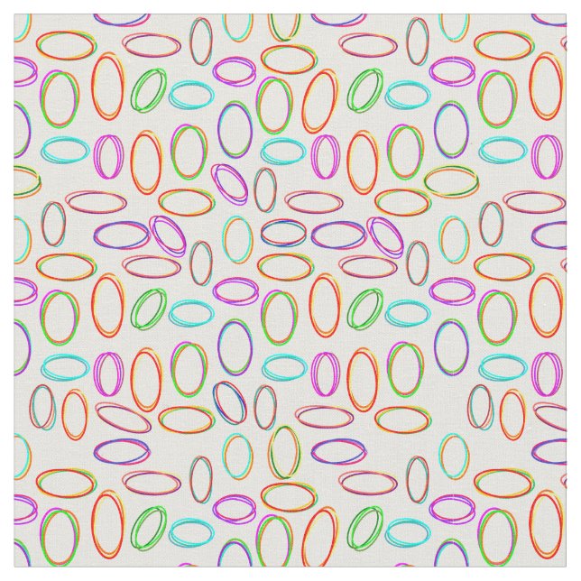 Neon Ovals  Fabric (Close Up)
