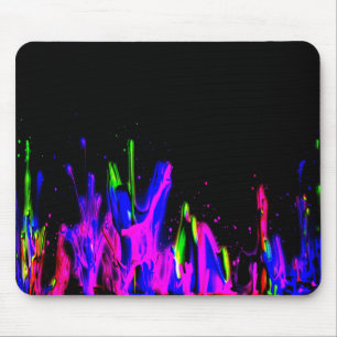 Neon Paint Splash Colourful. PERSONALIZE IT Mouse Mat