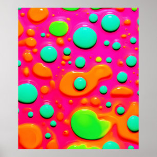 Neon Painting Bubble Art Poster