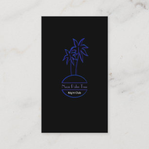 Neon Palm Trees Business Card