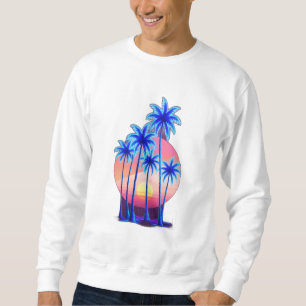 Neon palm trees sweatshirt