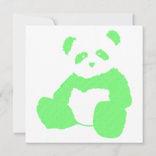 neon panda invitation