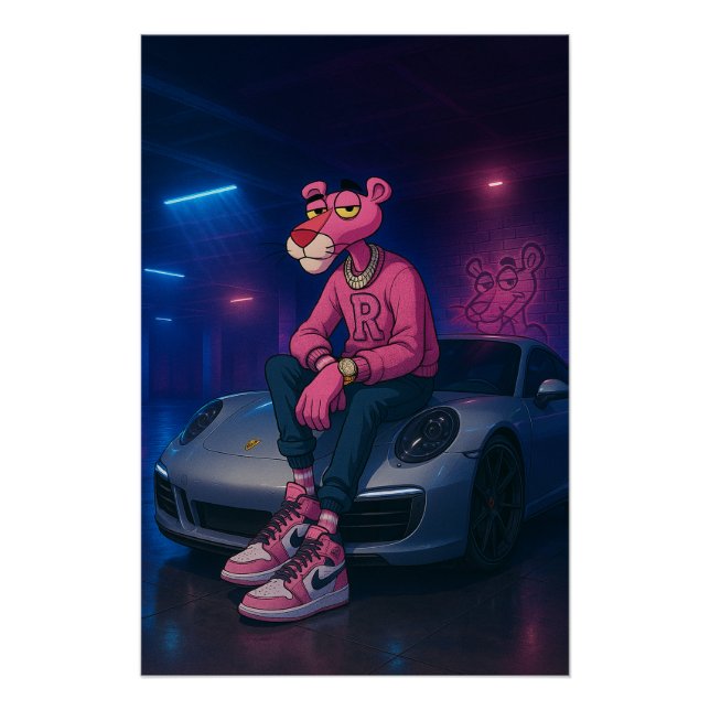 Neon Panther, Night Shift Poster (Front)