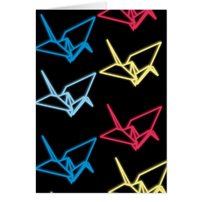 Neon Paper Cranes (Front)