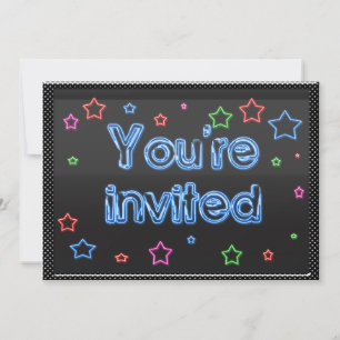 Neon Party Invitation