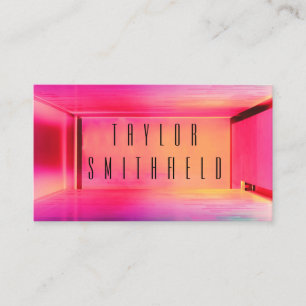 neon party lights business card
