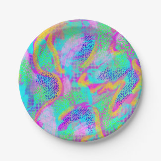 Neon party plates