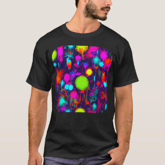 Neon Party Vintage Color Glow Electro friends T-Shirt