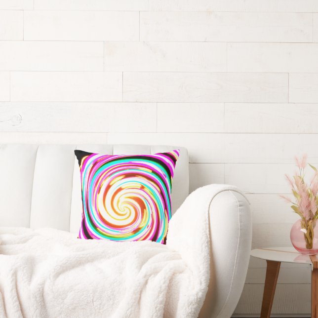 Neon Pattern Artwork  Cushion (Couch)