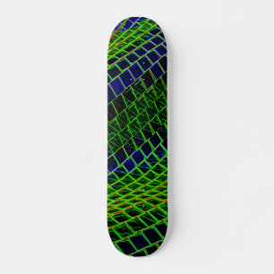 Neon pattern skateboard