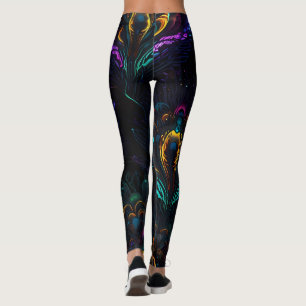Neon Peacock Elegance Leggings