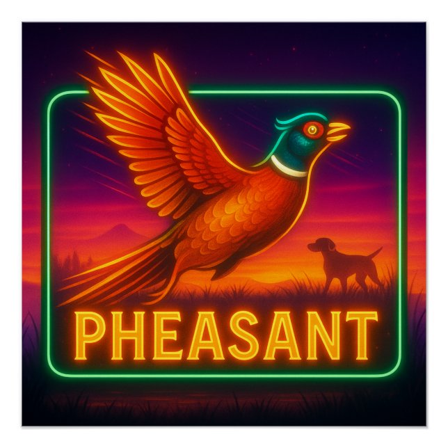 Neon Pheasant Poster (Front)