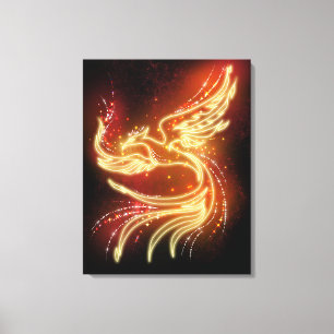 Neon Phoenix  Canvas Print