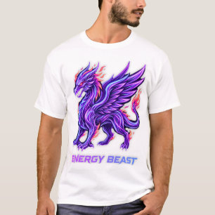 Neon Phoenix Energy Beast Purple Fire  T-Shirt