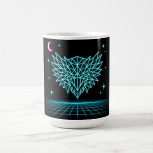 Neon Phoenix Synthwave - Retro Fire Rising Coffee Mug