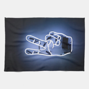 neon piece tea towel