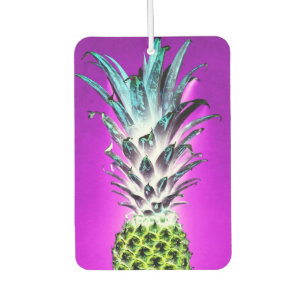 Neon pineapple colourful tropical fruit Hawaiian Car Air Freshener