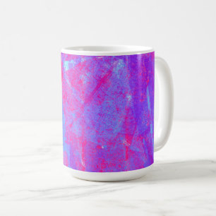 Neon Pink & Aqua Blue Abstract Coffee Mug