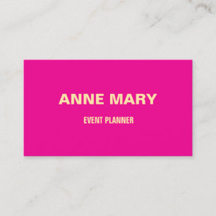 Neon Pink Beige Modern Professional Event Manager Business Card