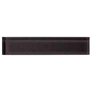 Neon Pink & Black Custom Desk Nameplate