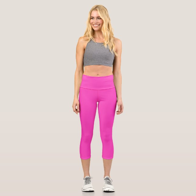 Neon pink  capri leggings (Front)