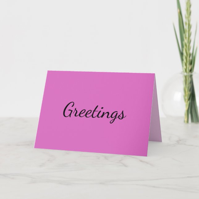 Neon Pink Card (Front)