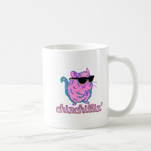 Neon Pink Chinchillin Chinchilla Coffee Mug