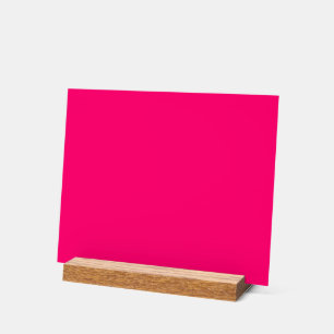 Neon Pink Custom Acrylic Sign with Stand