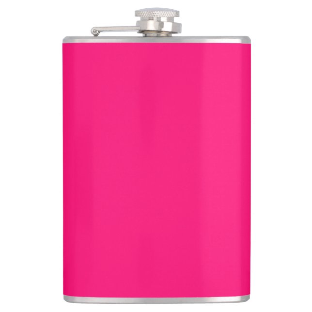 Neon Pink Custom Flask – Bold & Personalised (Front)