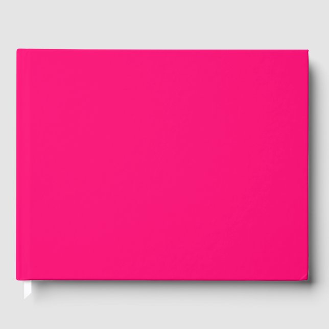 Neon Pink Custom Guest Book - Elegant&Personalised (Front)