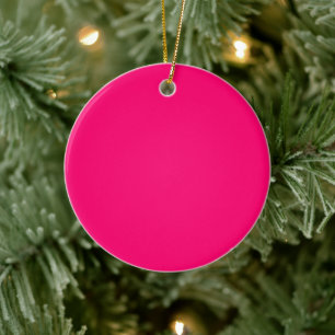 Neon Pink Custom Ornament – Personalised Decor