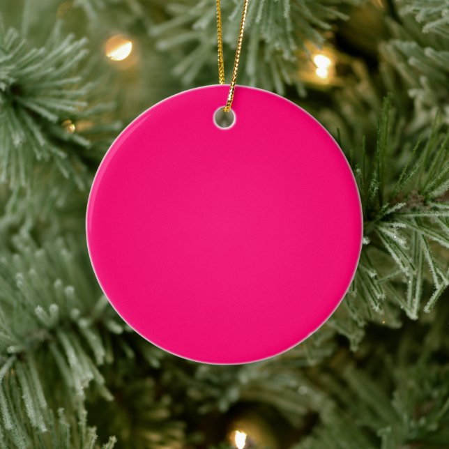 Neon Pink Custom Ornament – Personalised Decor (Tree)