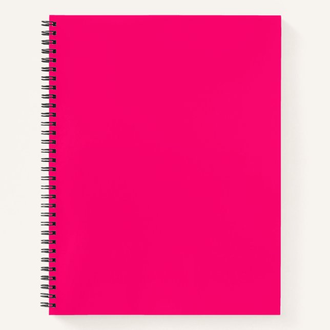 Neon Pink Custom Spiral Notebook – Bulk Orders (Front)