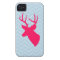 Neon Pink Deer Silhouette