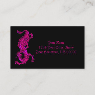 Neon Pink Dragon Business Card