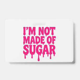 Neon Pink Drip Badge ID Tag – Customisable