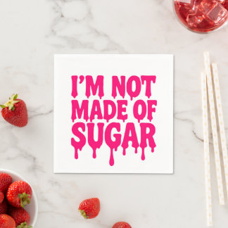 Neon Pink Drip Quote Napkin – Customisable